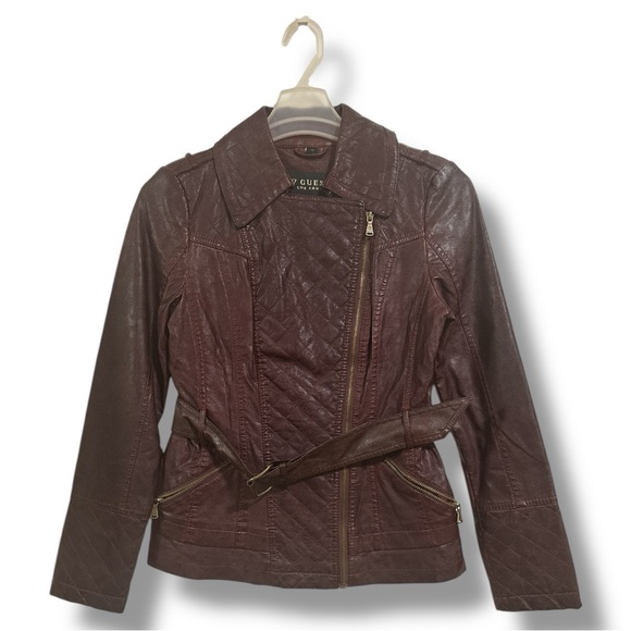 GUESS Leather Jacket - Picture 1 of 6